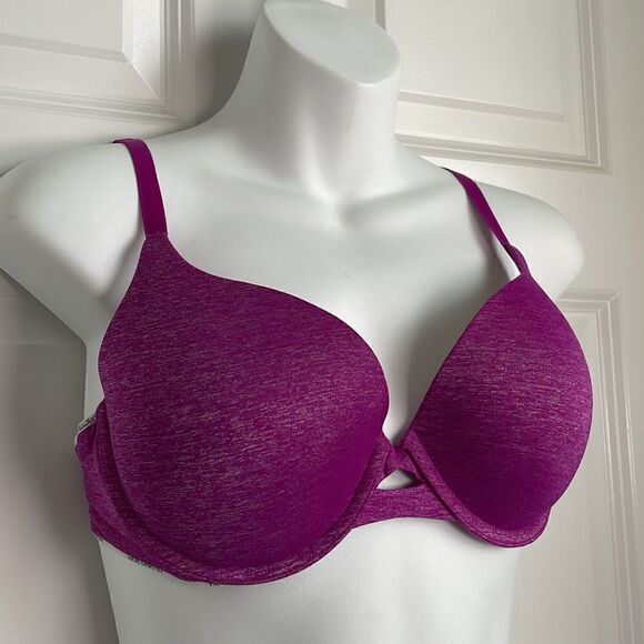 Victoria Secret Padded Perfect Coverage Bra Heather Purple 34D - Picture 2 of 13